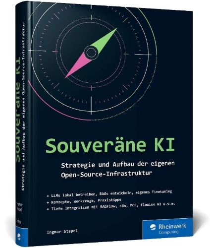 Buchcover und Innenansicht für das Buch: Souveräne KI