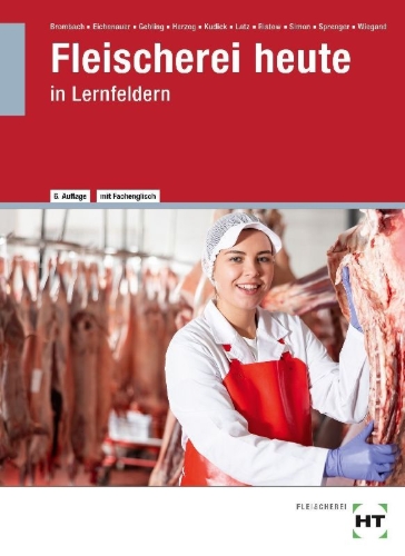 Buchcover und Innenansicht für das Buch: Fleischerei heute