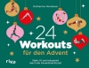 Buchcover und Innenansicht für das Buch: 24 Workouts für den Advent