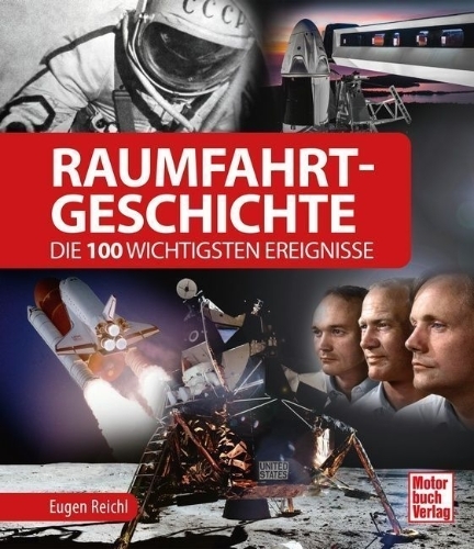 Buchcover und Innenansicht für das Buch: Raumfahrt-Geschichte