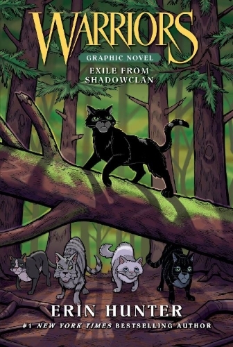Buchcover und Innenansicht für das Buch: Warriors: Exile from Shadowclan (Full-Color Adventure)