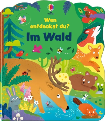 Buchcover und Innenansicht für das Buch: Wen entdeckst du? Im Wald