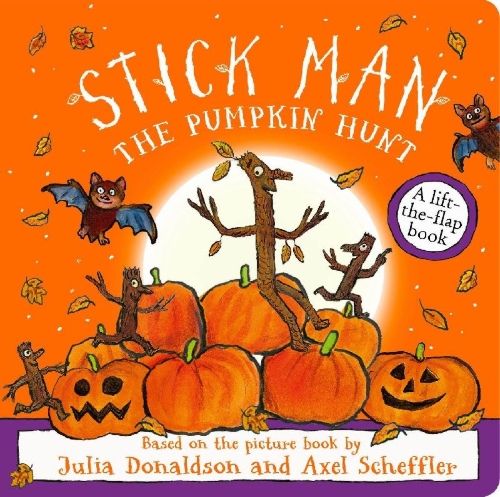 Buchcover und Innenansicht für das Buch: Stick Man - The Pumpkin Hunt