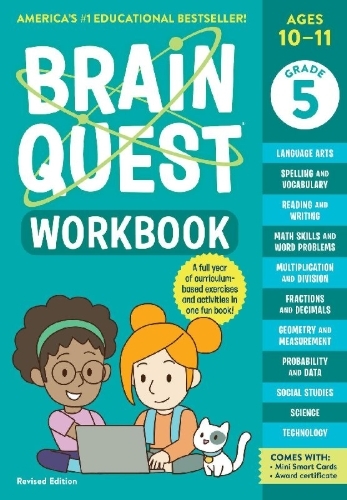 Buchcover und Innenansicht für das Buch: Brain Quest Workbook: 5th Grade Revised Edition