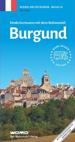 Buchcover und Innenansicht für das Buch: Entdeckertouren mit dem Wohnmobil Burgund