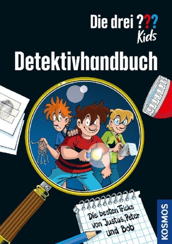 Buchcover und Innenansicht für das Buch: Die drei ??? Kids, Detektivhandbuch