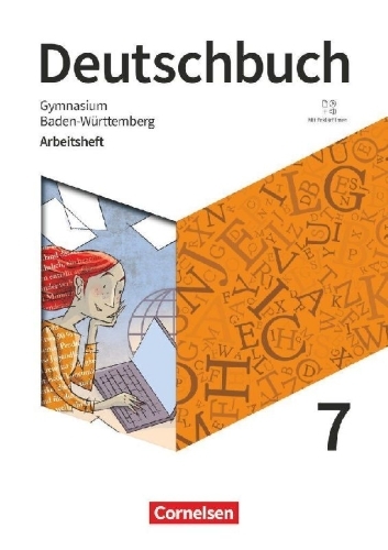Buchcover und Innenansicht für das Buch: Deutschbuch Gymnasium 7. Schuljahr - Baden-Württemberg - Ausgabe 2025 - Arbeitsheft mit Lösungen und Erklärfilmen