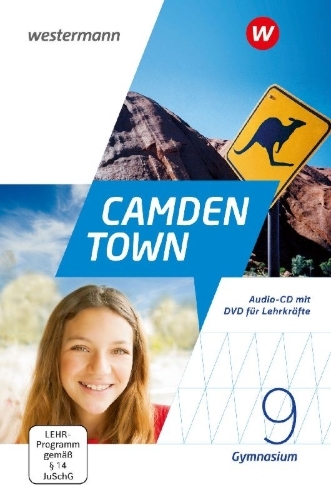 Buchcover und Innenansicht für das Buch: Camden Town 9. Audio-CD mit DVD für Lehrkräfte. Allgemeine Ausgabe für Gymnasien