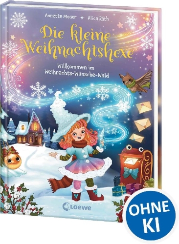 Buchcover und Innenansicht für das Buch: Die kleine Weihnachtshexe (Band 1) - Willkommen im Weihnachts-Wünsche-Wald