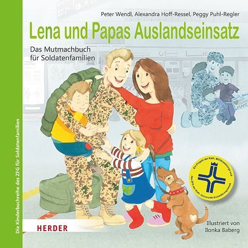 Buchcover und Innenansicht für das Buch: Lena und Papas Auslandseinsatz