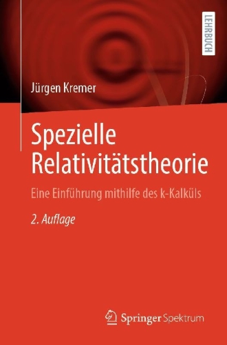 Buchcover und Innenansicht für das Buch: Spezielle Relativitätstheorie
