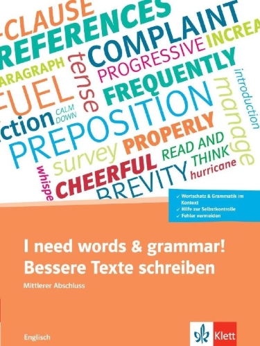 Buchcover und Innenansicht für das Buch: I need words and grammar!