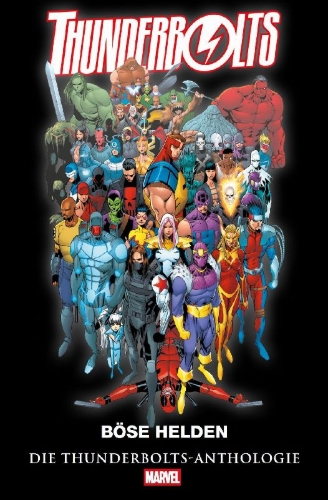 Buchcover und Innenansicht für das Buch: Tales of the Marvel Universe (1997) 1, Thunderbolts (1997) 1, 12, 110, 144, Thunderbolts (1997)Annual 1, New Thunderbolts (2025) 1, Enter the Heroic Age (2010)1 (V), Thunderbolts (2013) 1, Thunderbolts (2016) 1, Thunderbolts (2022) 1, Thunderbolts (2024) 1