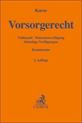 Buchcover und Innenansicht für das Buch: Vorsorgerecht