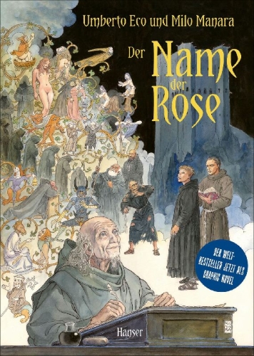 Buchcover und Innenansicht für das Buch: Il nome della rosa