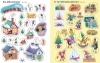 Buchcover und Innenansicht für das Buch: Mein erstes Stickerbuch: Besuch in der Weihnachtswerkstatt