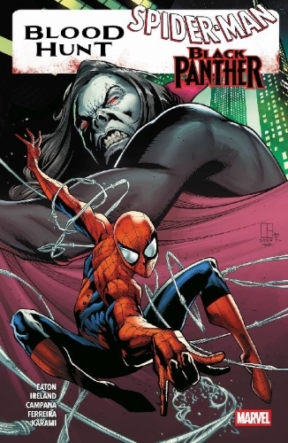 Buchcover und Innenansicht für das Buch: Amazing Spider-Man: Blood Hunt (2024) #1-#3; Black Panther: Blood Hunt (2024) #1-#3