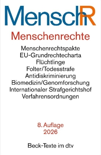 Buchcover und Innenansicht für das Buch: Menschenrechte - Ihr Internationaler Schutz. MenschR