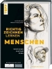 Buchcover und Innenansicht für das Buch: Richtig Zeichnen lernen Menschen