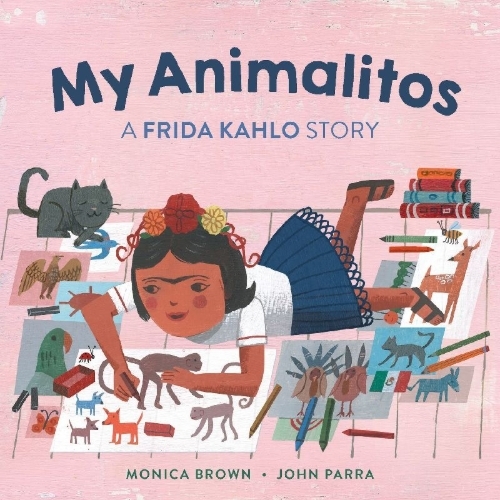 Buchcover und Innenansicht für das Buch: My Animalitos: A Frida Kahlo Story