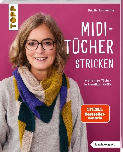 Buchcover und Innenansicht für das Buch: Midi-Tücher stricken (kreativ.kompakt.)