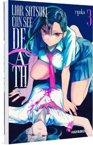Buchcover und Innenansicht für das Buch: Usotsuki Satsuki wa Shi ga Mieru