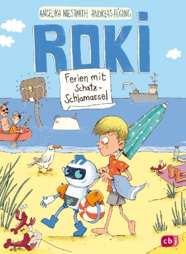 Buchcover und Innenansicht für das Buch: ROKI - Ferien mit Schatz-Schlamassel