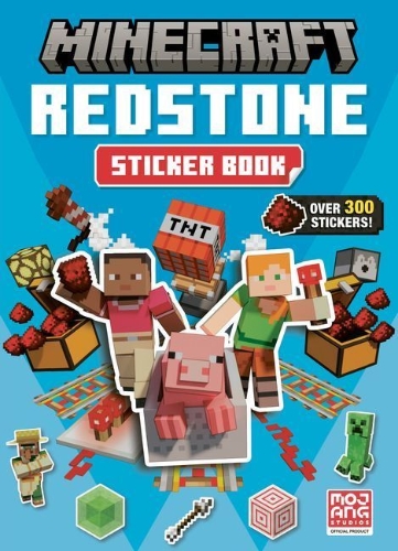 Buchcover und Innenansicht für das Buch: The Redstone Sticker Book (Minecraft)
