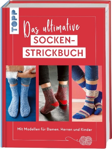 Buchcover und Innenansicht für das Buch: Das ultimative SOCKEN-STRICKBUCH