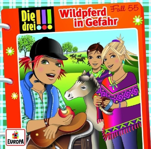 Buchcover und Innenansicht für das Buch: Die drei !!! 55: Wildpferd in Gefahr