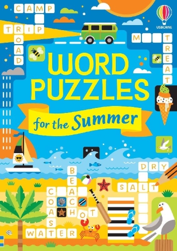Buchcover und Innenansicht für das Buch: Word Puzzles for the Summer