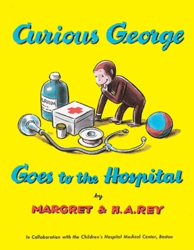 Buchcover und Innenansicht für das Buch: Curious George Goes to the Hospital