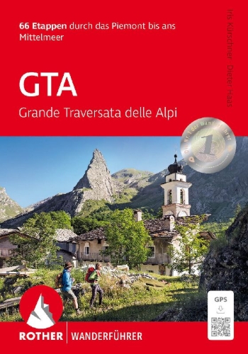 Buchcover und Innenansicht für das Buch: ROTHER Wanderführer GTA - Grande Traversata delle Alpi