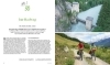 Buchcover und Innenansicht für das Buch: Die ultimativen Radfernwege in den Alpen