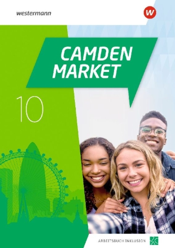 Buchcover und Innenansicht für das Buch: Camden Market 10. Arbeitsbuch Inklusion (inkl. Audios)
