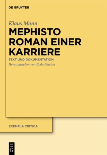 Buchcover und Innenansicht für das Buch: Mephisto. Roman einer Karriere