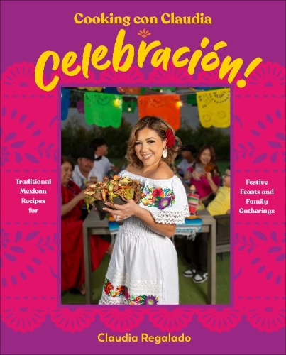 Buchcover und Innenansicht für das Buch: Cooking con Claudia: Celebración!