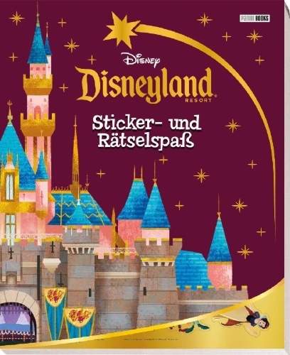 Buchcover und Innenansicht für das Buch: Disney: Disneyland Resort: Sticker- und Rätselspaß