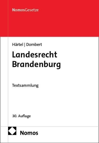 Buchcover und Innenansicht für das Buch: Landesrecht Brandenburg