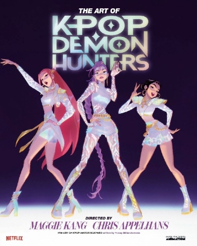 Buchcover und Innenansicht für das Buch: The Art of KPop Demon Hunters
