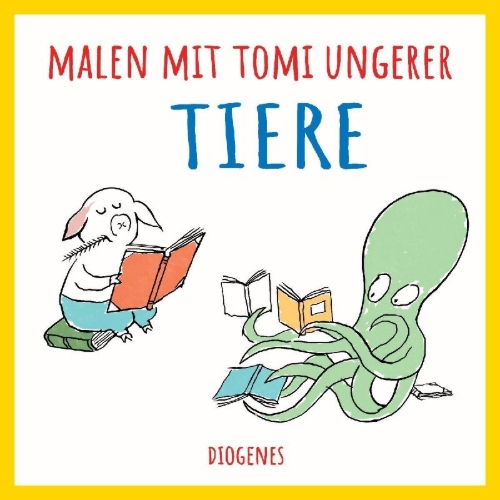 Buchcover und Innenansicht für das Buch: Malen mit Tomi Ungerer. Tiere