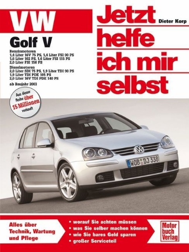 Buchcover und Innenansicht für das Buch: VW Golf V ab Modelljahr 2003. Jetzt helfe ich mir selbst