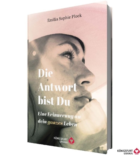 Buchcover und Innenansicht für das Buch: Die Antwort bist du - Eine Erinnerung an dein ganzes Leben