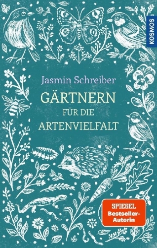 Buchcover und Innenansicht für das Buch: Gärtnern für die Artenvielfalt