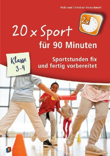Buchcover und Innenansicht für das Buch: 20 x Sport für 90 Minuten - Klasse 3/4