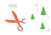 Buchcover und Innenansicht für das Buch: Schüttel den Weihnachtsbaum - Das Ausschneidebuch. Schneiden, kleben, malen für Kinder ab 3 Jahren