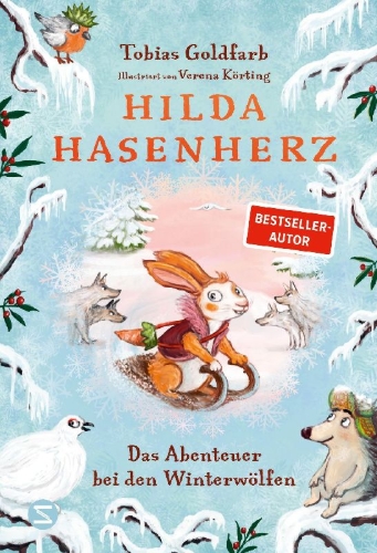 Buchcover und Innenansicht für das Buch: Hilda Hasenherz. Das Abenteuer bei den Winterwölfen