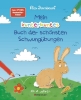 Buchcover und Innenansicht für das Buch: Mein kunterbuntes Buch der schönsten Schwungübungen. Schreibvorbereitung für Kindergarten, Vorschule und Grundschule. Ab 4 Jahre