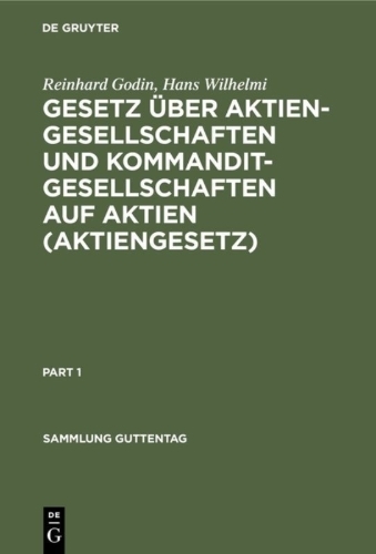 Buchcover und Innenansicht für das Buch: Gesetz über Aktiengesellschaften und Kommanditgesellschaften auf Aktien (Aktiengesetz)