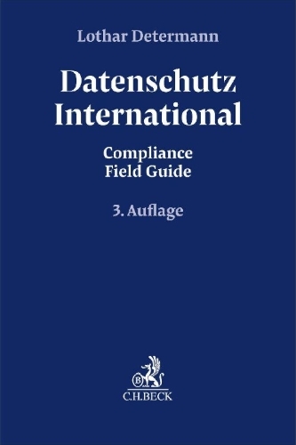 Buchcover und Innenansicht für das Buch: Datenschutz International
